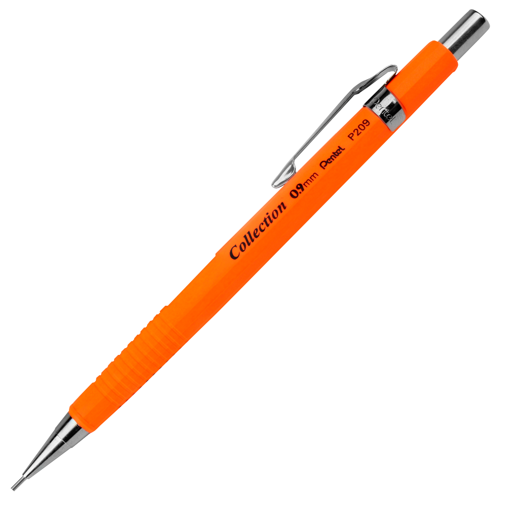 Lapiseira Pentel Sharp 0.9 mm P209-FF Laranja Fluorescente